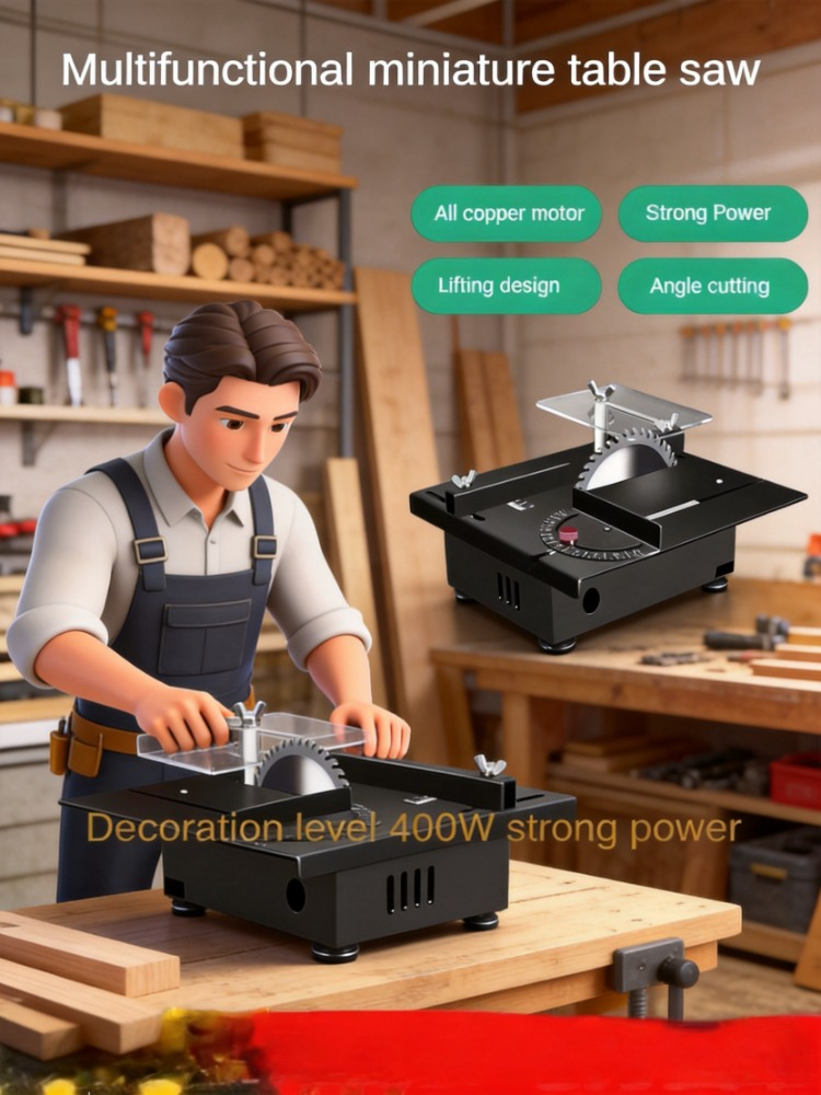 Mini Table Saw For Woodworking - Mini piła stołowa 400W do obróbki