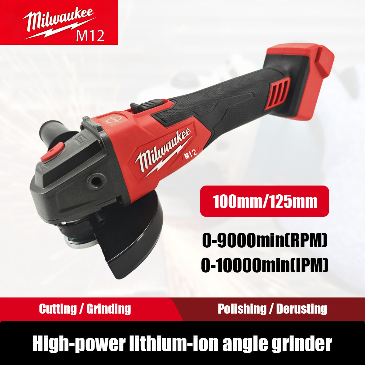 Brushless Angle Grinder Battery Powered - Bezszczotkowa szlifierka kątowa Milwaukee M12 M18,