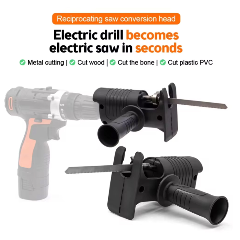 Reciprocating Saw Attachment Drill - Przenośny adapter do wiertarki elektrycznej z