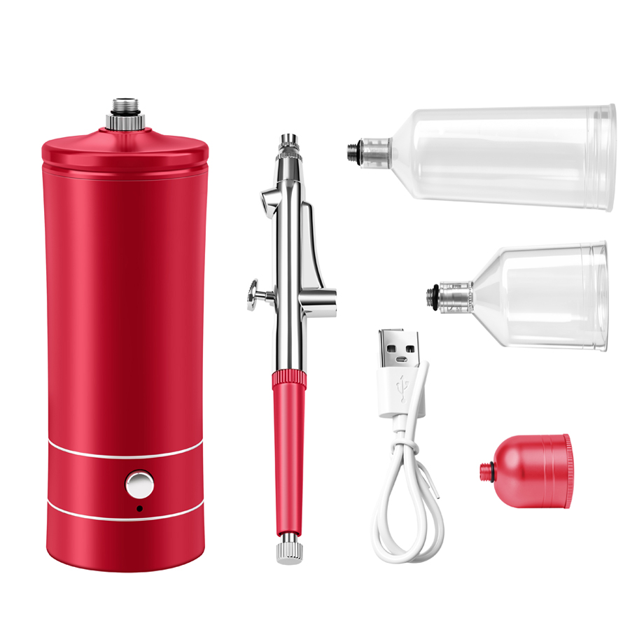 Airbrush Kit With Mini Compressor - Zestaw do airbrush z kompresorem, ręczny