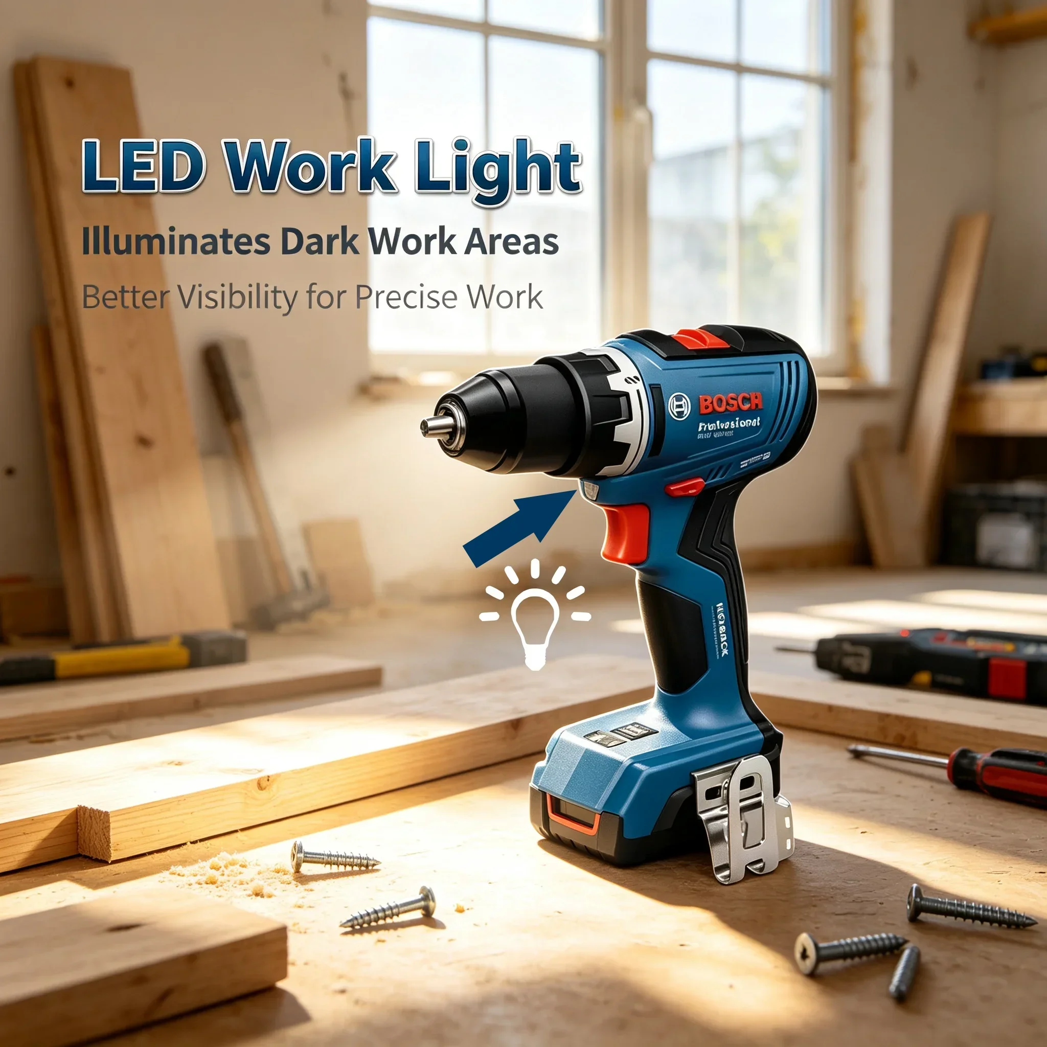 Brushless Cordless Electric Drill 18V - Wiertarko-wkrętarka akumulatorowa Bosch GSR 18V-65 bezszczotkowa,
