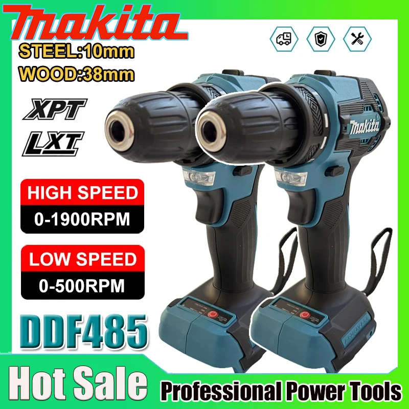 Brushless Cordless Electric Drill 18V - Makita DDF485 Kompaktowa wiertarko-wkrętarka udarowa akumulatorowa