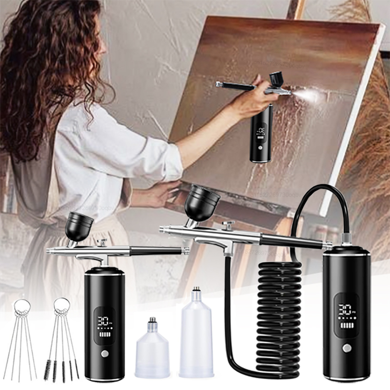 Airbrush Kit With Mini Compressor - Aerograf z kompresorem Aerograf do malowania