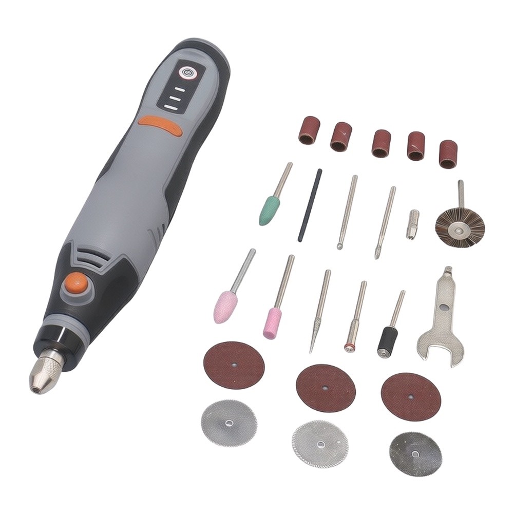 Zestaw bezprzewodowych narzędz – Cordless Rotary Tool Kit Accessories recenzja i cena