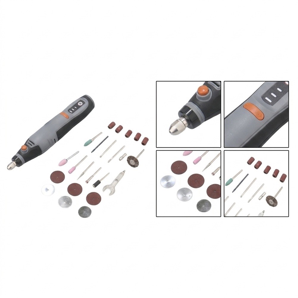 Zestaw bezprzewodowych narzędz – Cordless Rotary Tool Kit Accessories recenzja i cena