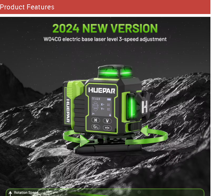 2026 Huepar W04CG Zielone lase – Laser Level 16 Lines 4D Green recenzja i cena