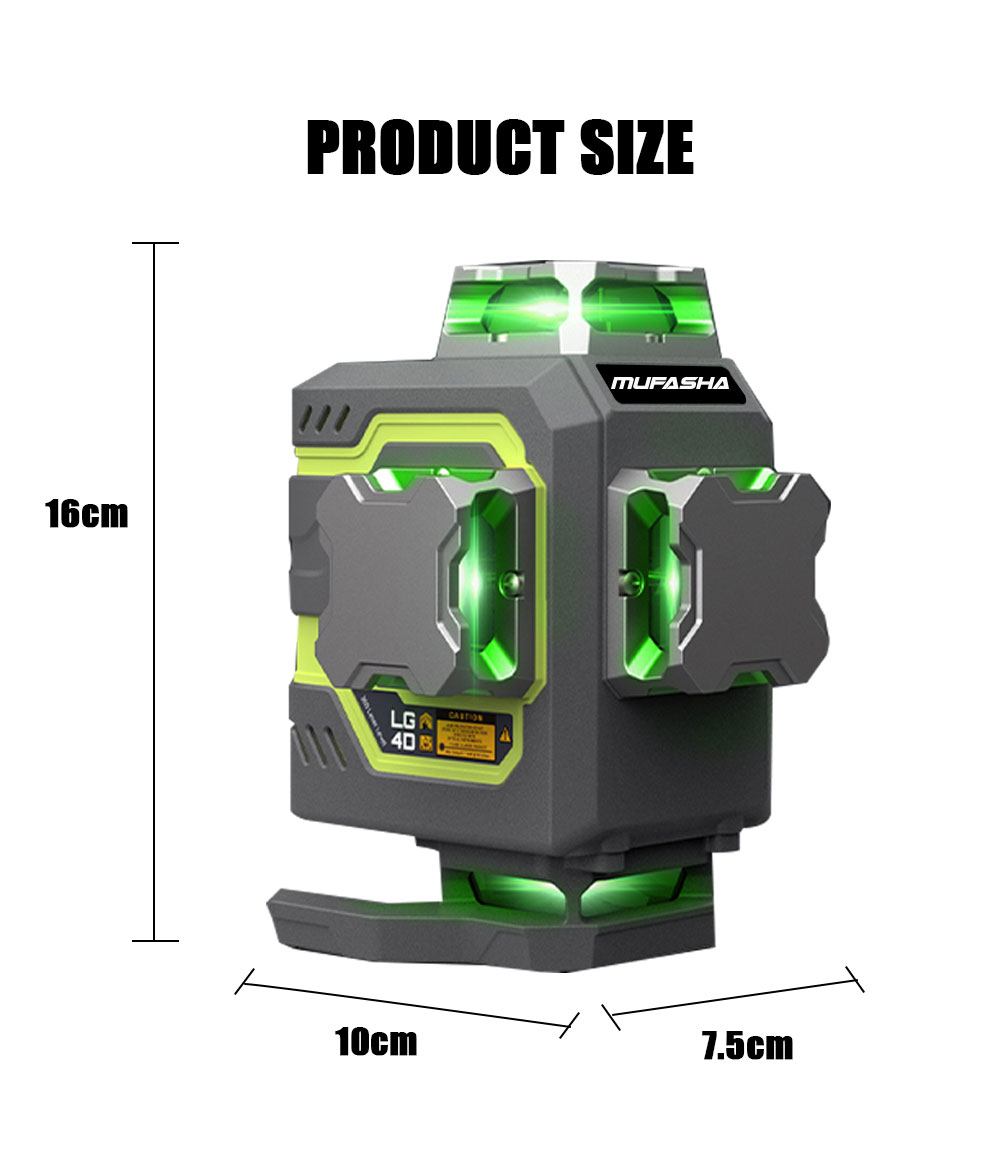 Poziomica laserowa 16 linii 36 – Laser Level 16 Lines 4D Green recenzja i cena