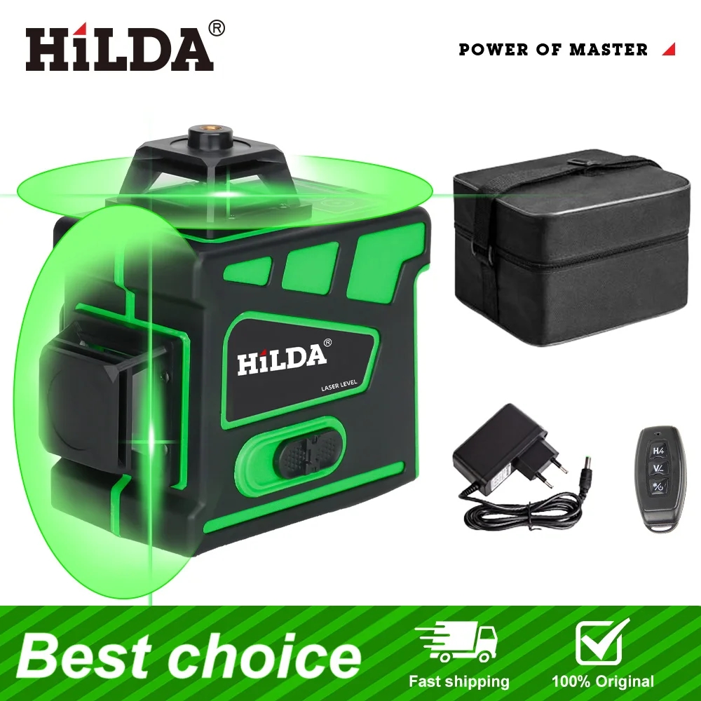 HILDA 16/12 Linii Super Mocny  – Laser Level 16 Lines 4D Green recenzja i cena
