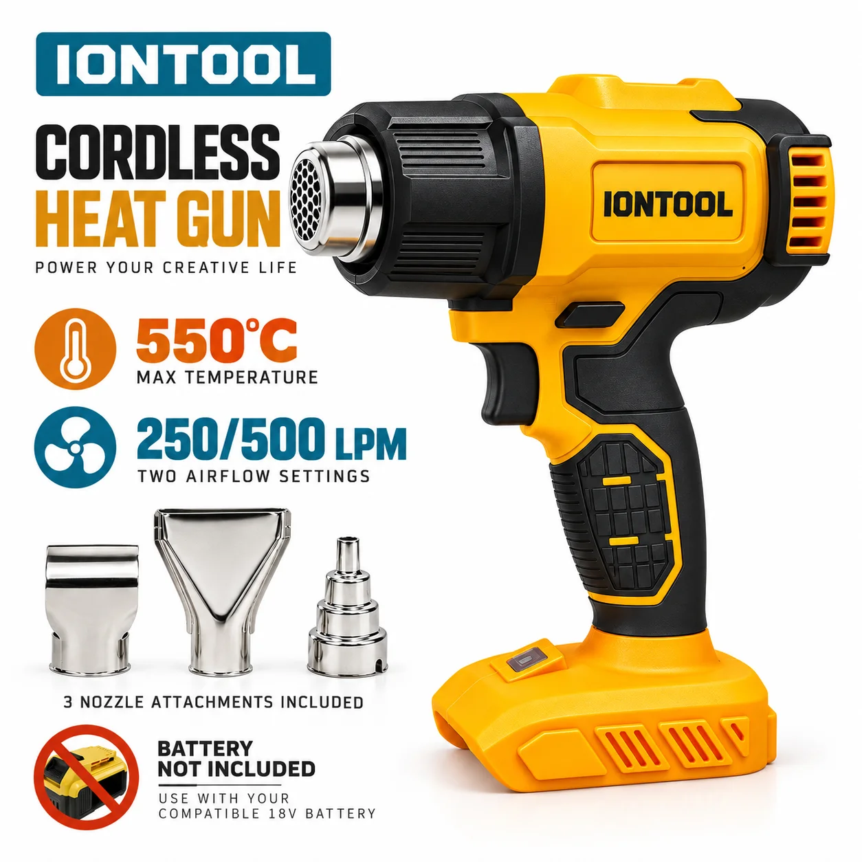 IONTOOL – bezszczotkowy, akumu – Cordless Heat Gun For Shrink Tubing recenzja i cena