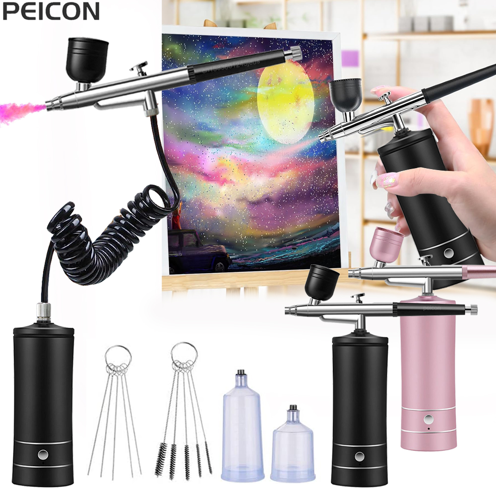 Malowanie aerografem Aerograf  – Airbrush Kit With Mini Compressor recenzja i cena